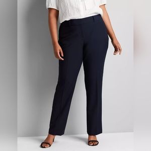Lane Bryant The Lena Moderately Curvy Fit Black Straight Leg Pants - Women's 24